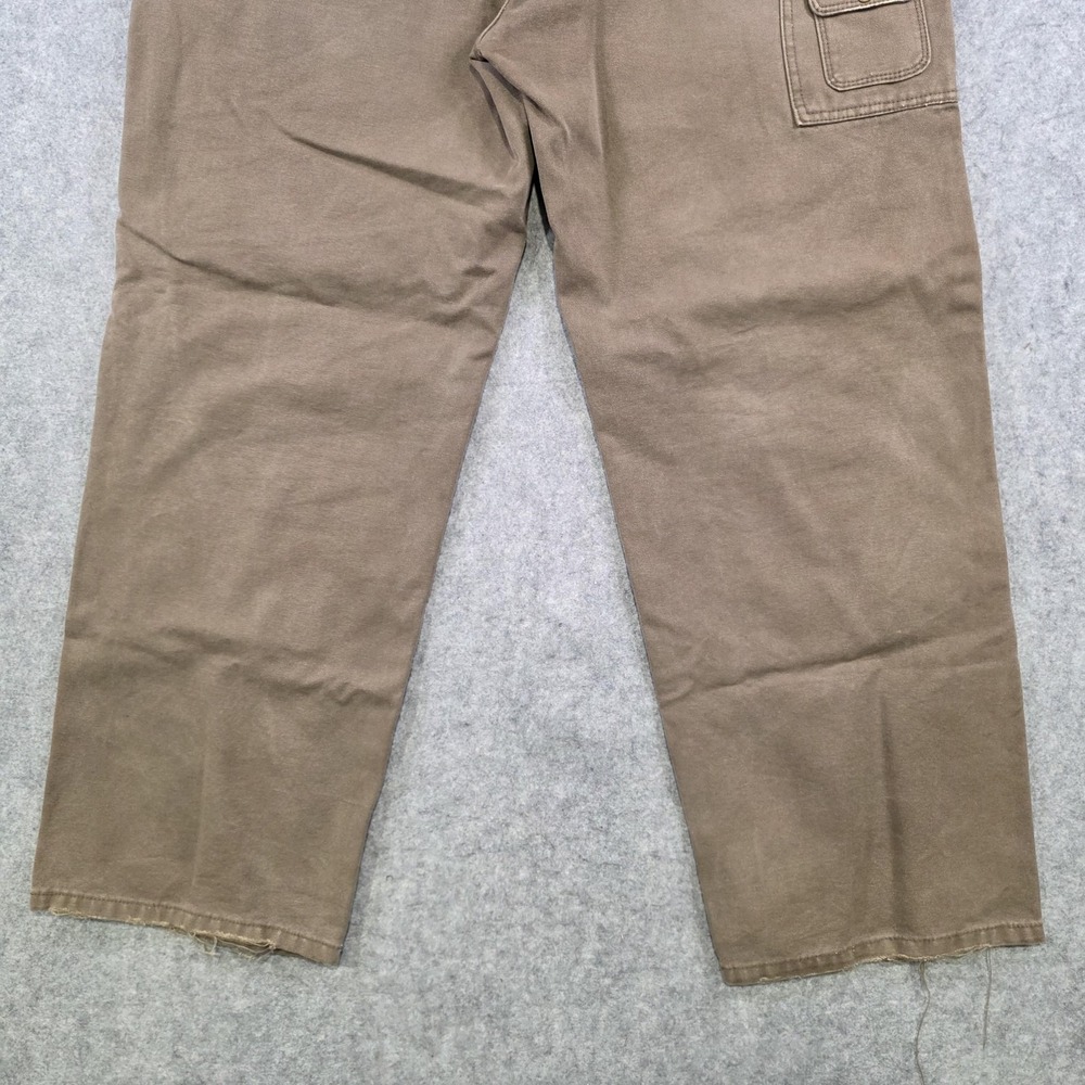 Elwood Pants Men 38x32 Brown Canvas Carpenter Double Knee Front Workwear Utility - Picture 13 of 16